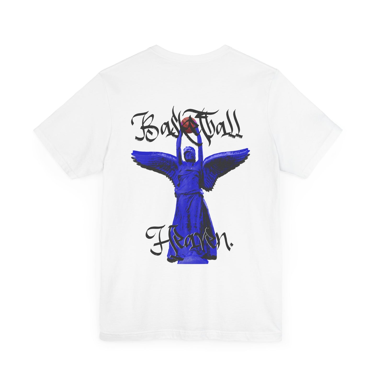 Basketball Heaven Angel with Text Unisex Jersey Short Sleeve Tee