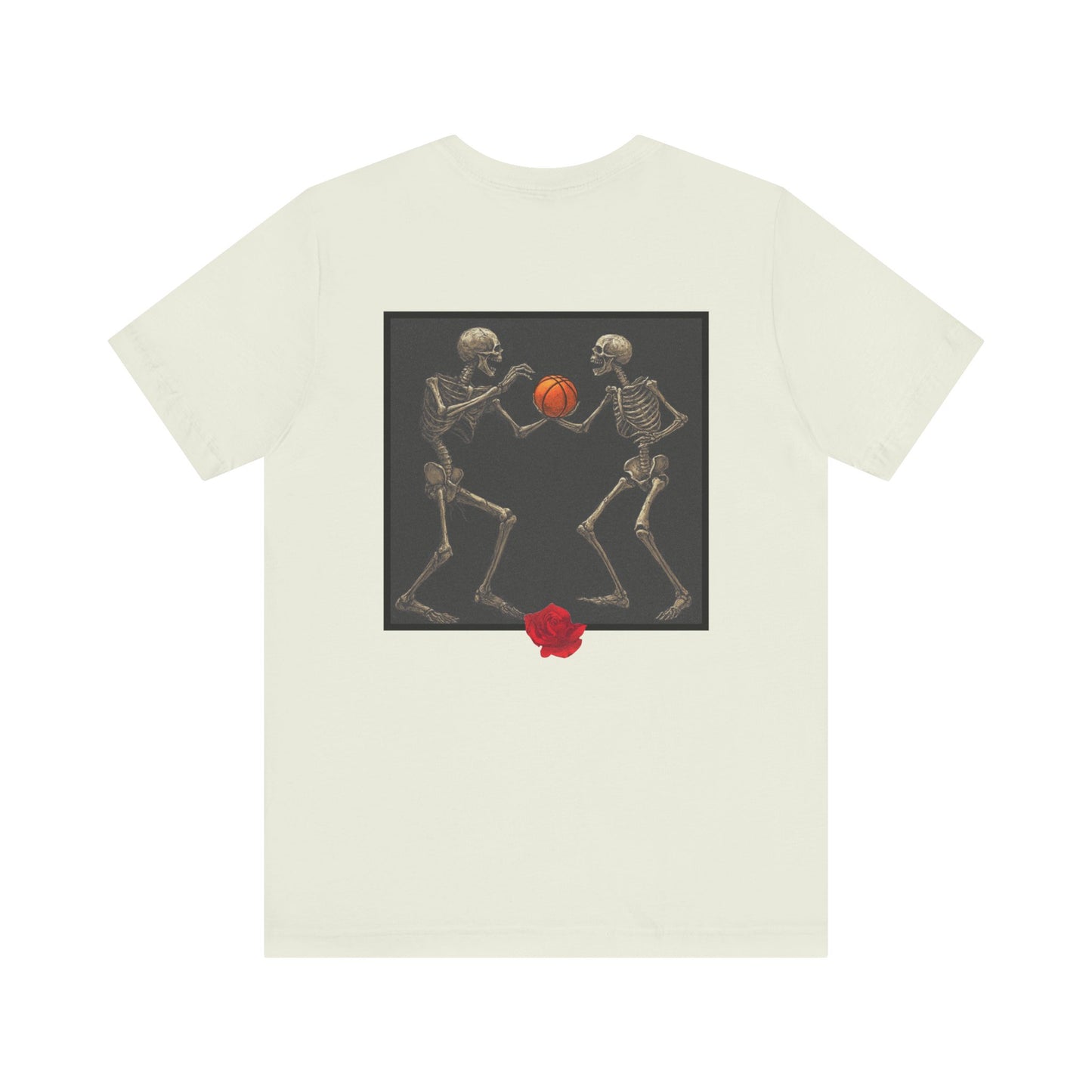 Basketball Heaven Minimalist Skeletons Unisex Jersey Short Sleeve Tee without side and sleeve design