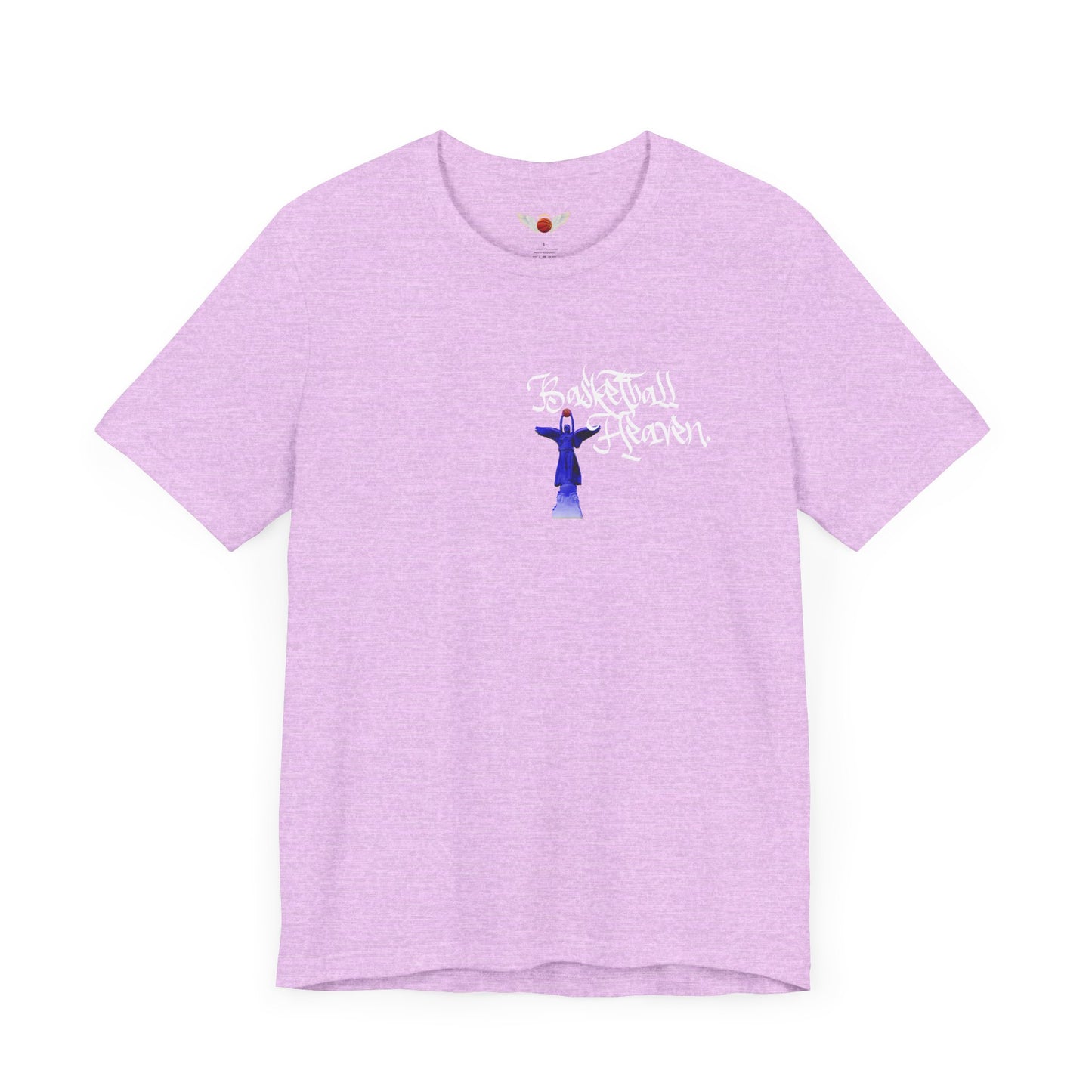 Basketball Heaven Angel with Text Unisex Jersey Short Sleeve Tee