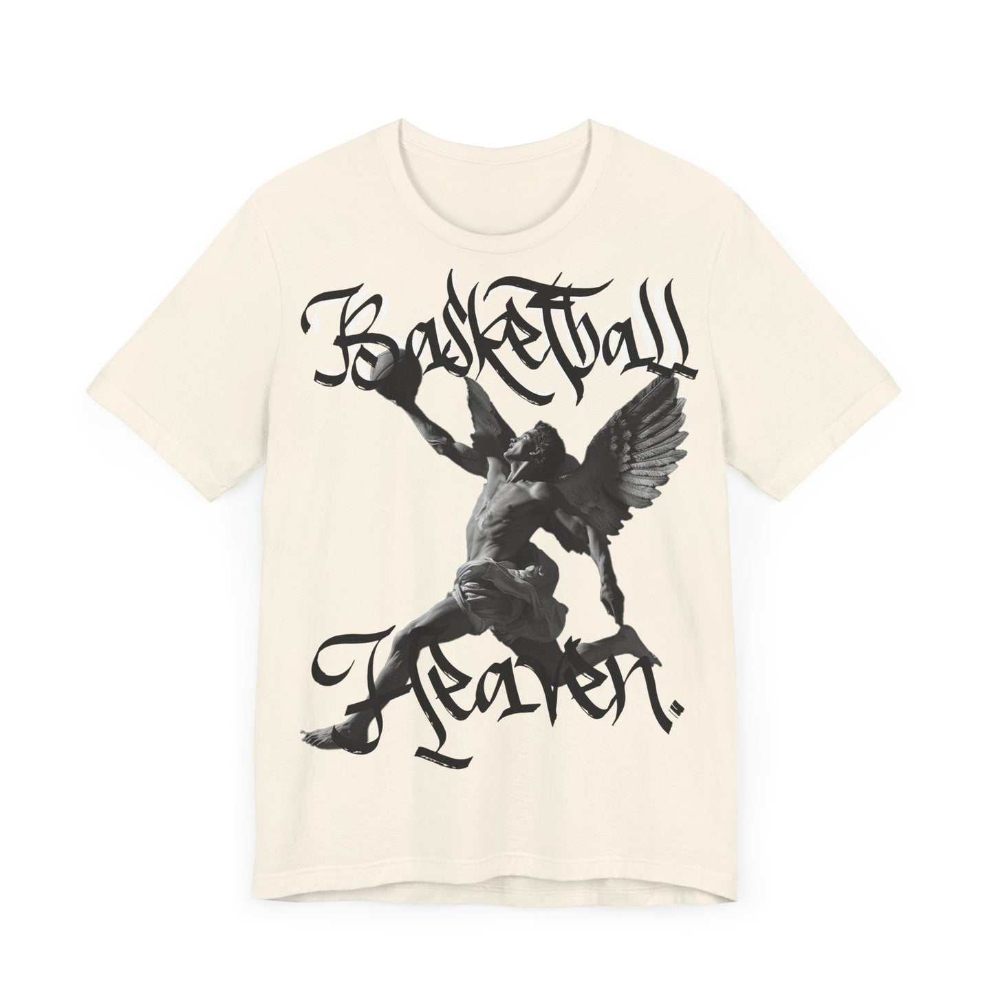 Basketball Heaven Angel With a Basketball Blended Unisex Jersey Short Sleeve Tee