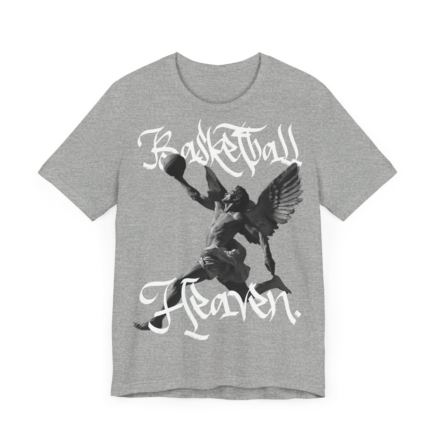 Basketball Heaven Angel With a Basketball Blended Unisex Jersey Short Sleeve Tee