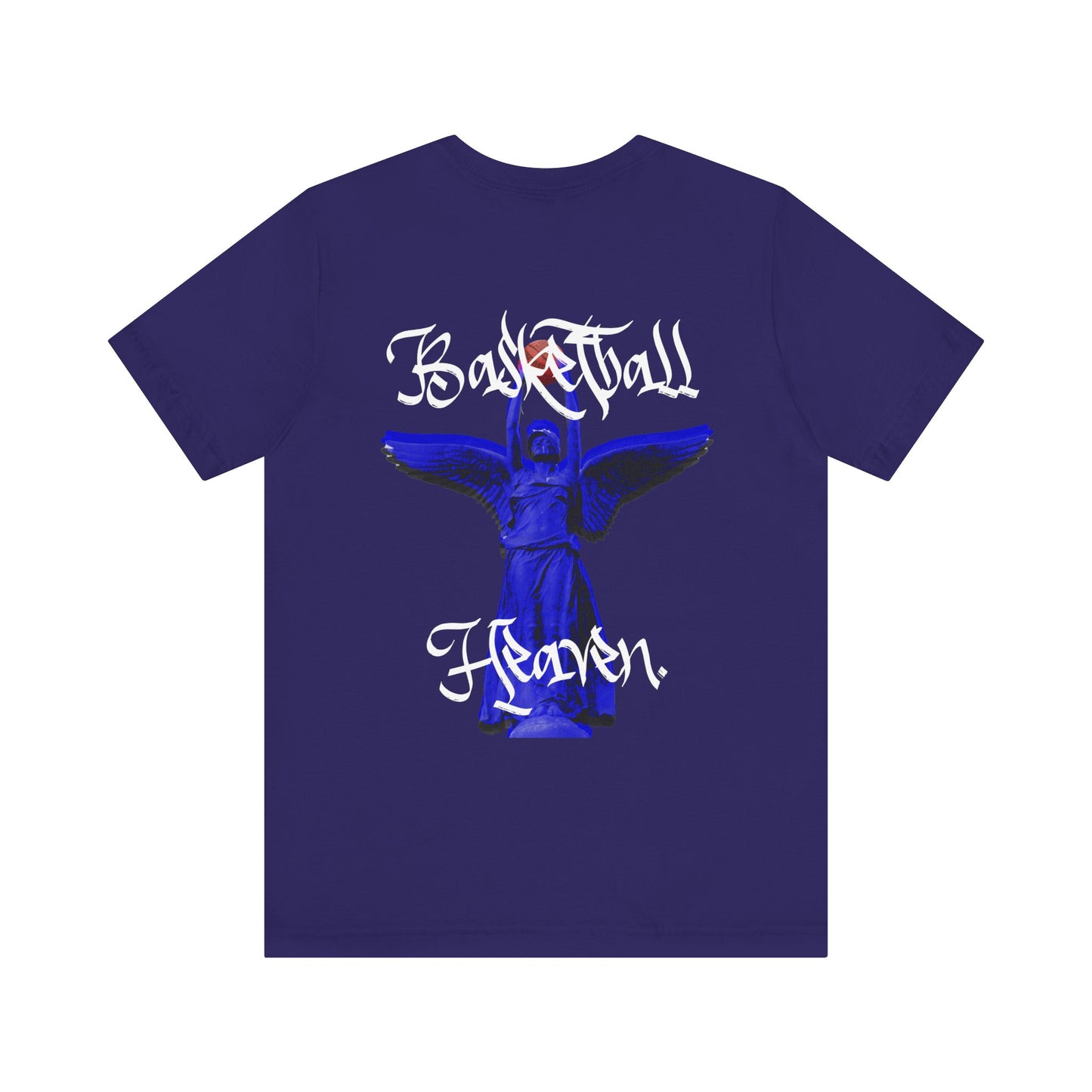 Basketball Heaven Angel with Text Unisex Jersey Short Sleeve Tee