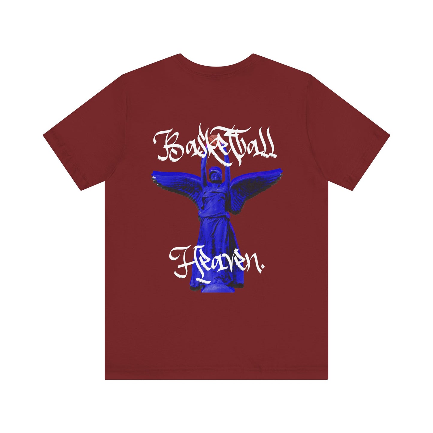 Basketball Heaven Angel with Text Unisex Jersey Short Sleeve Tee