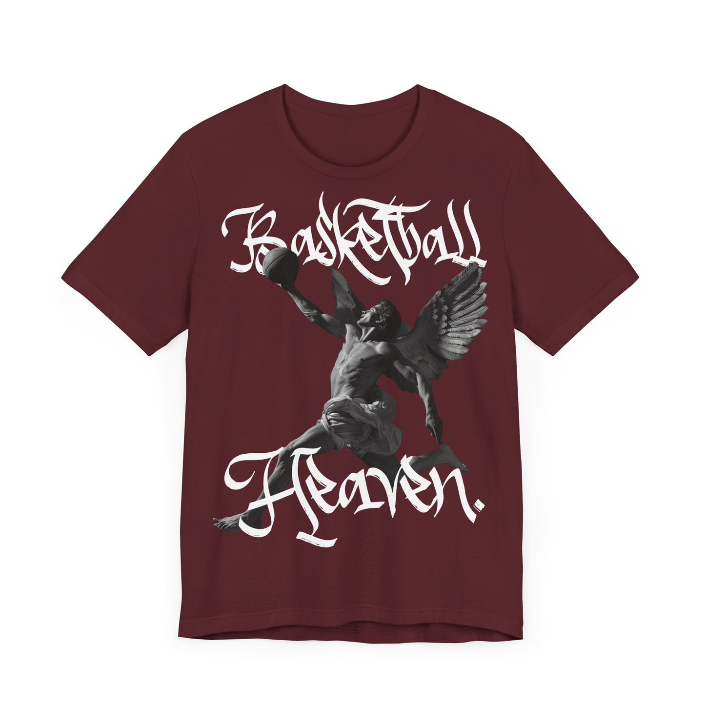 Basketball Heaven Angel With a Basketball Blended Unisex Jersey Short Sleeve Tee