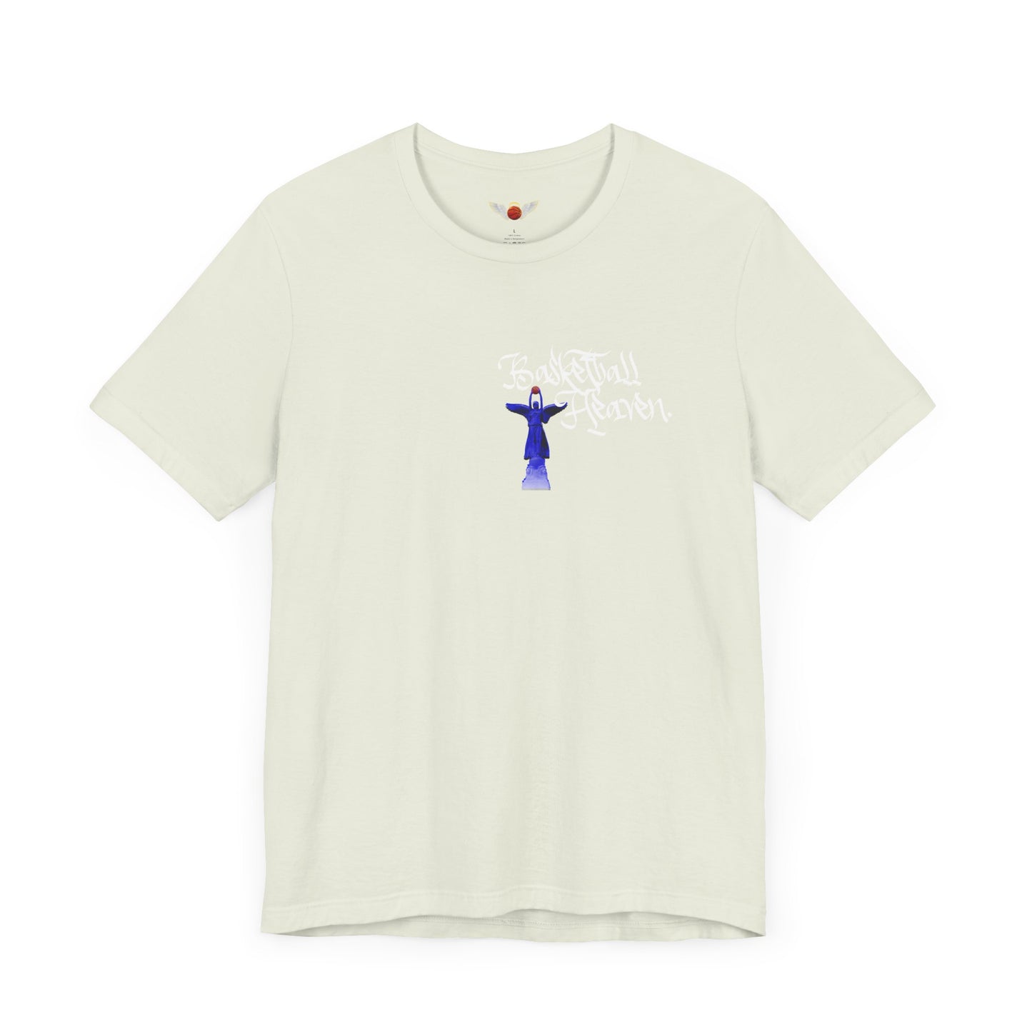 Basketball Heaven Angel with Text Unisex Jersey Short Sleeve Tee