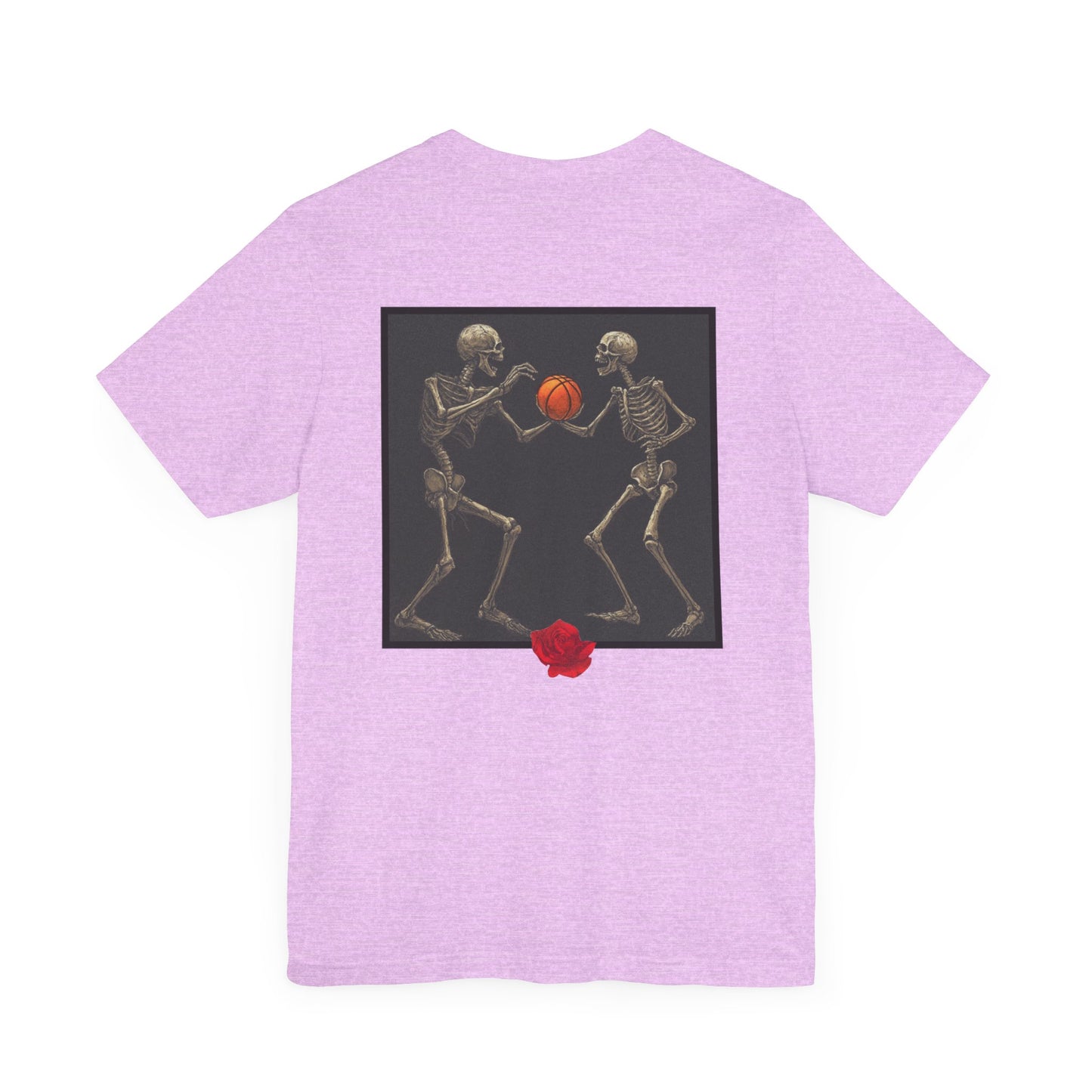 Basketball Heaven Minimalist Skeletons Unisex Jersey Short Sleeve Tee without side and sleeve design