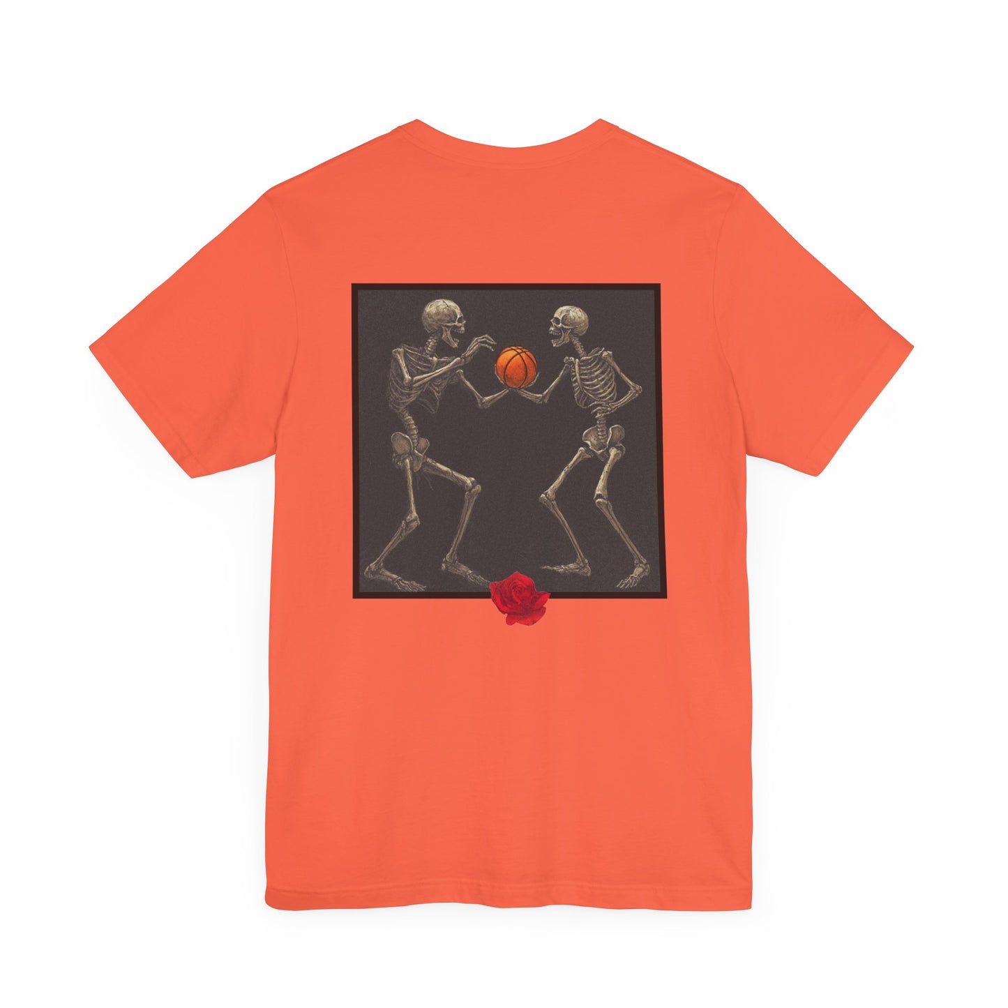 Basketball Heaven Minimalist Skeletons Unisex Jersey Short Sleeve Tee without side and sleeve design