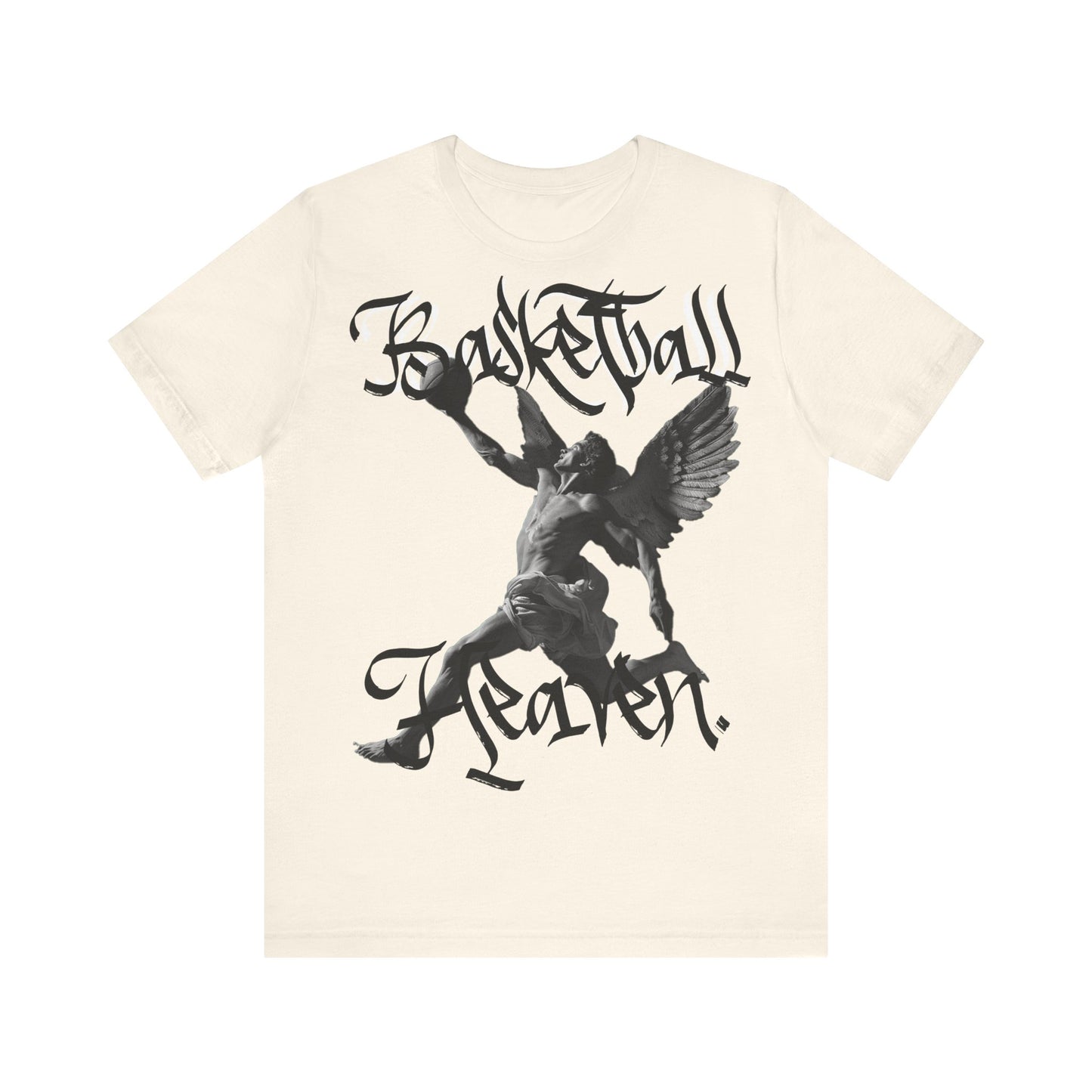 Basketball Heaven Angel With a Basketball Blended Unisex Jersey Short Sleeve Tee