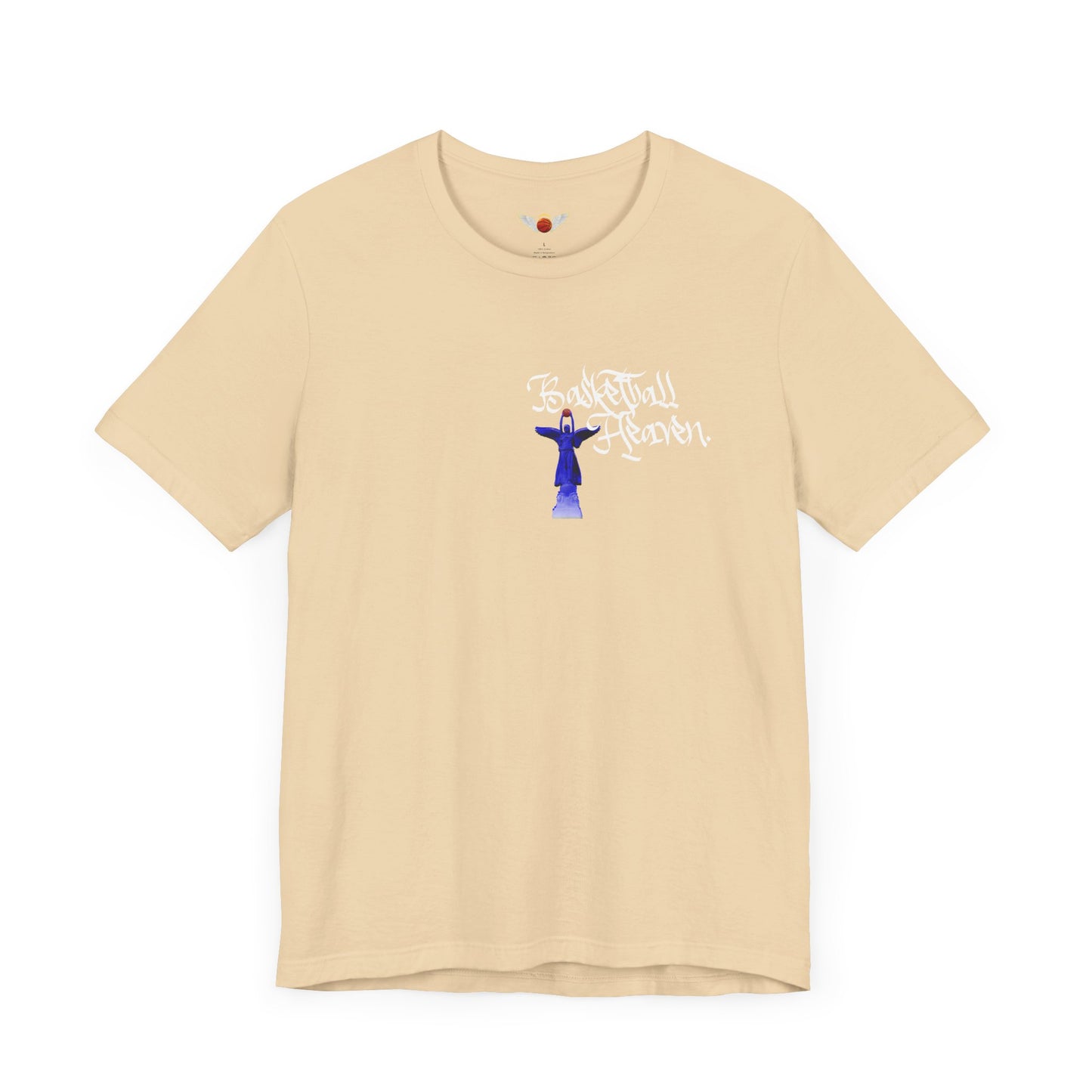 Basketball Heaven Angel with Text Unisex Jersey Short Sleeve Tee