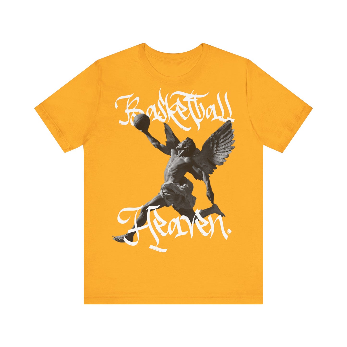 Basketball Heaven Angel With a Basketball Blended Unisex Jersey Short Sleeve Tee