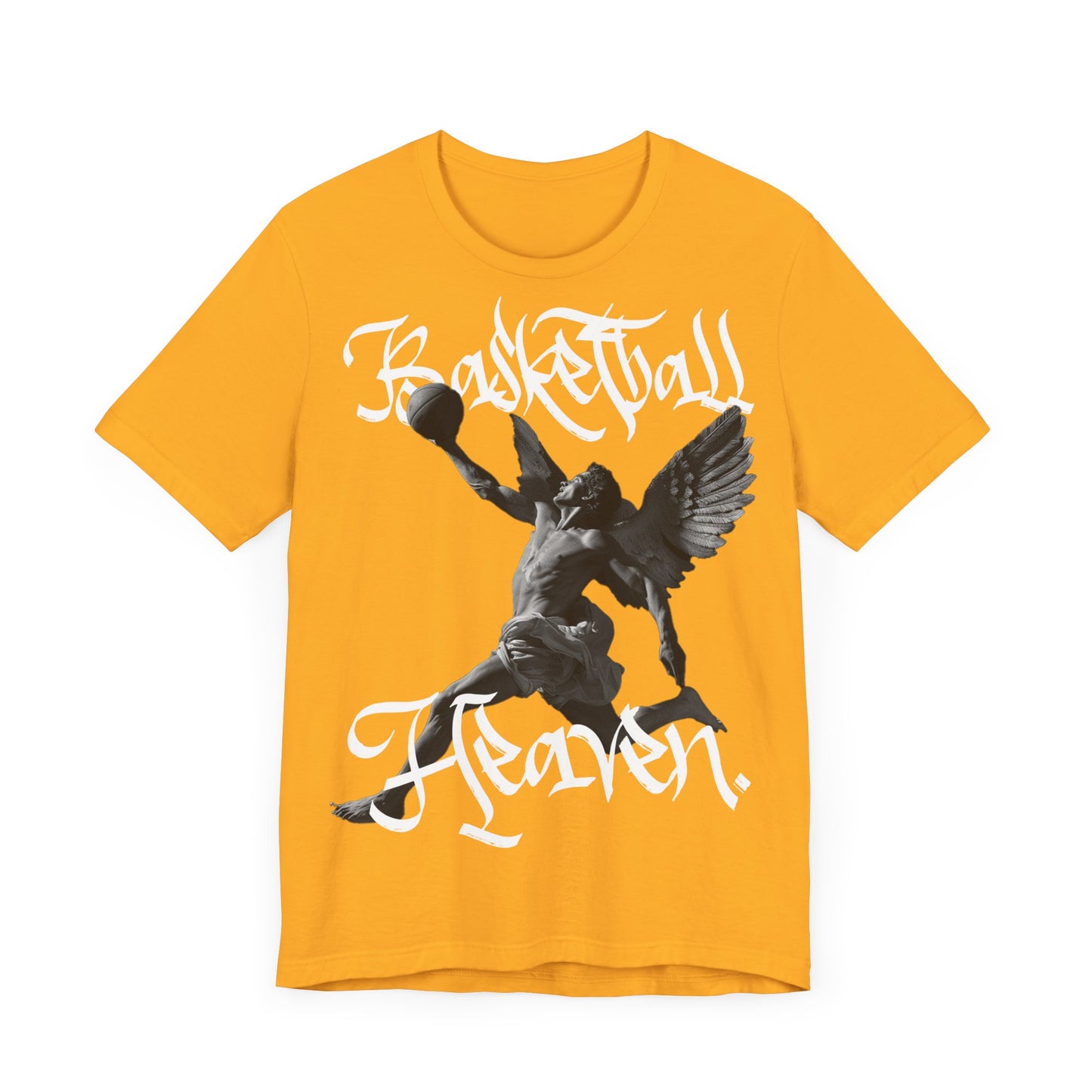 Basketball Heaven Angel With a Basketball Blended Unisex Jersey Short Sleeve Tee