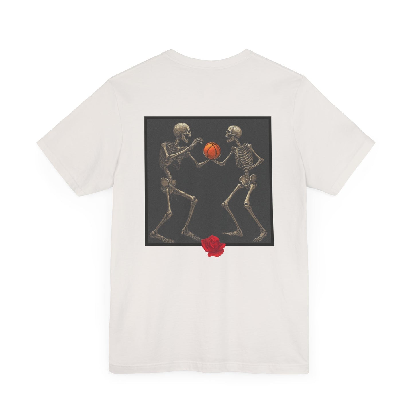 Basketball Heaven Minimalist Skeletons Unisex Jersey Short Sleeve Tee without side and sleeve design