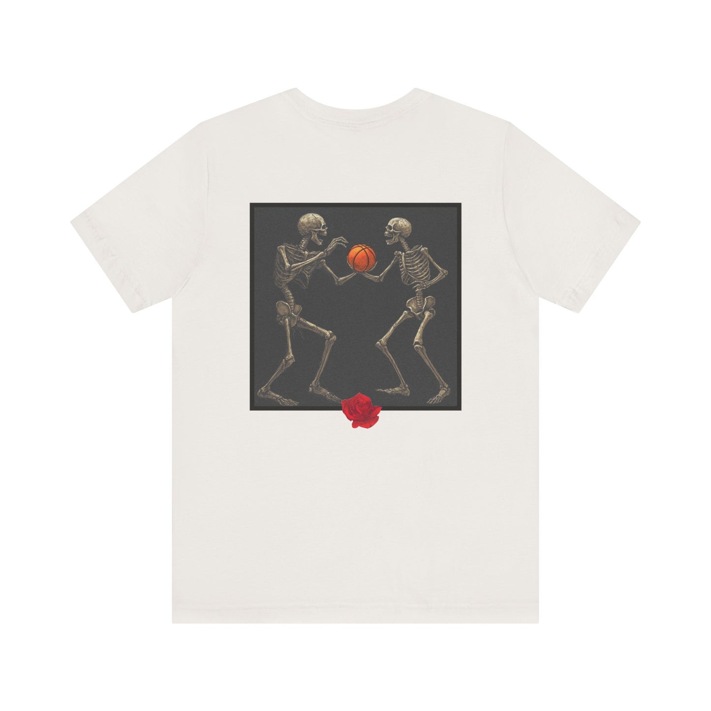 Basketball Heaven Minimalist Skeletons Unisex Jersey Short Sleeve Tee without side and sleeve design