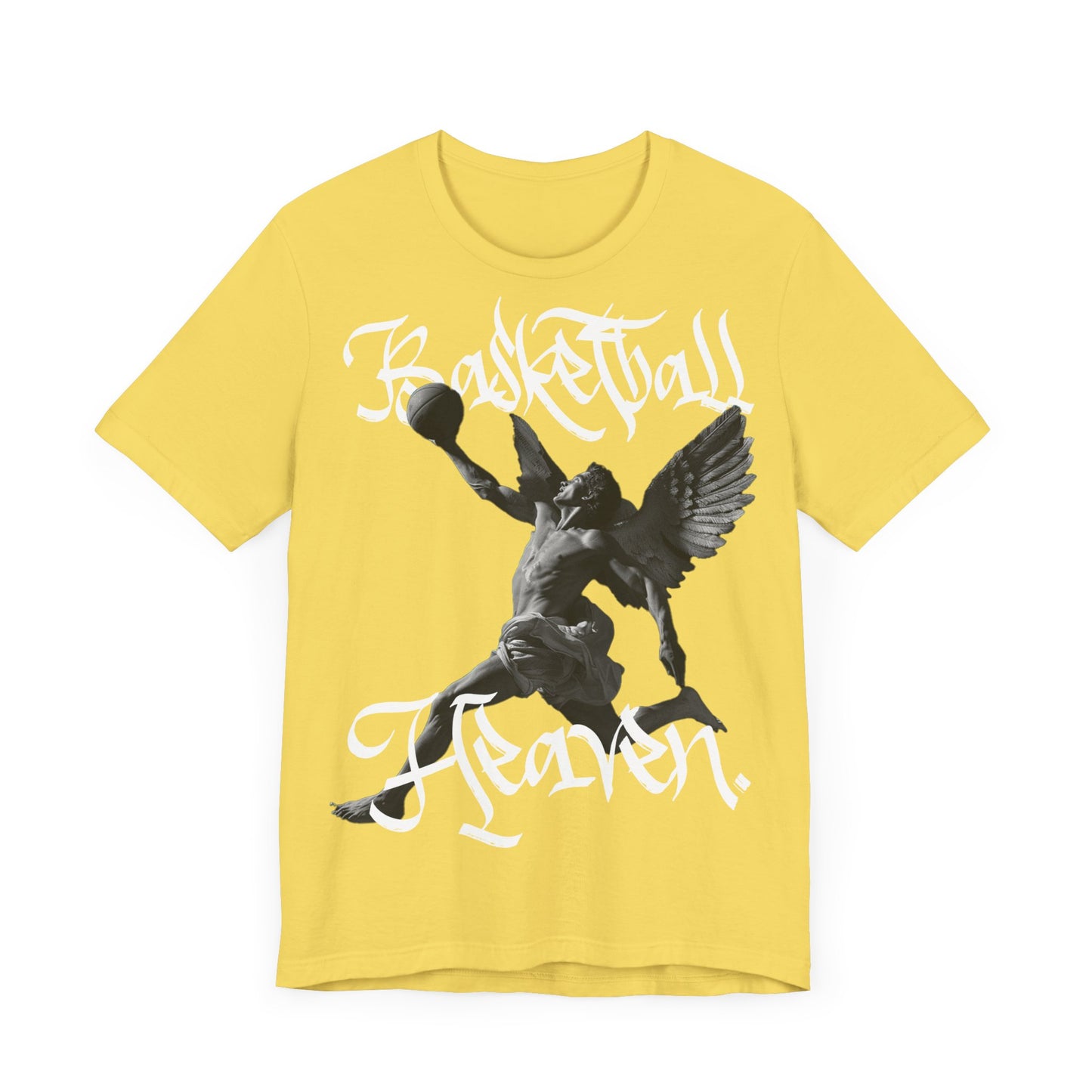 Basketball Heaven Angel With a Basketball Blended Unisex Jersey Short Sleeve Tee