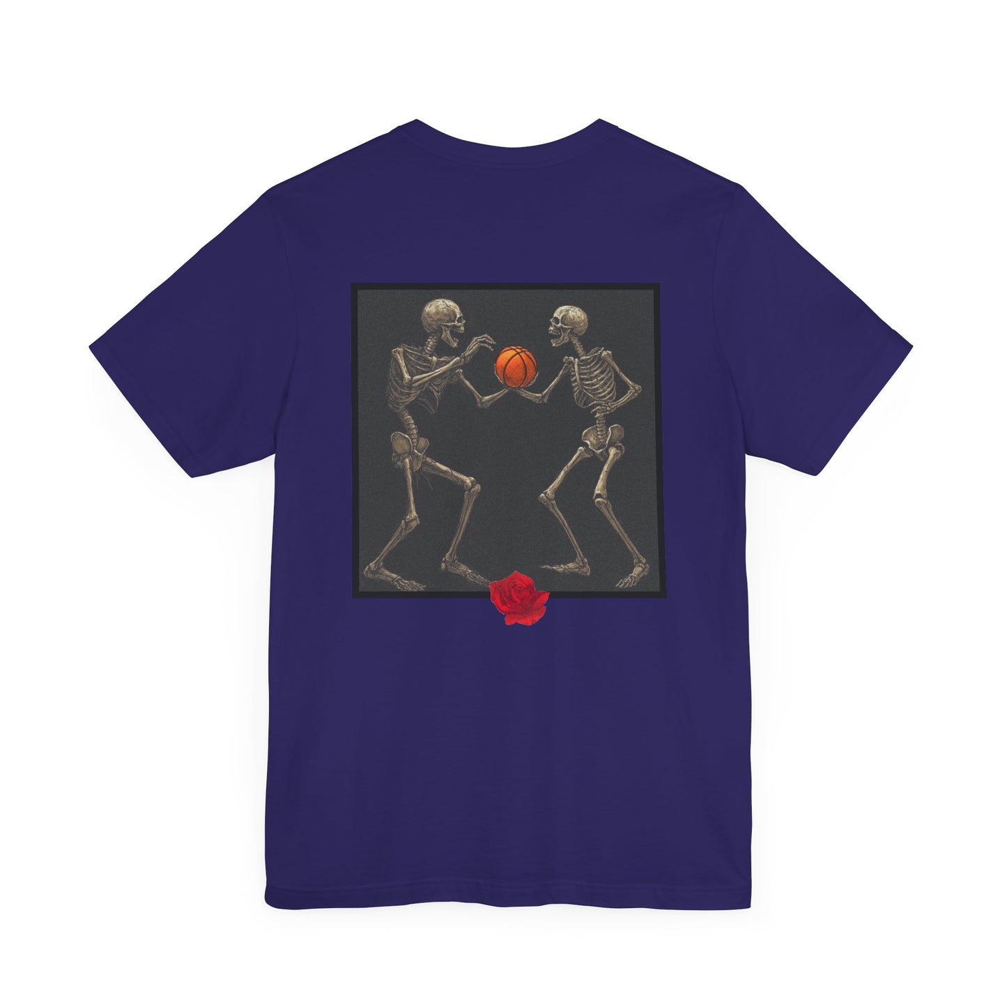 Basketball Heaven Minimalist Skeletons Unisex Jersey Short Sleeve Tee without side and sleeve design